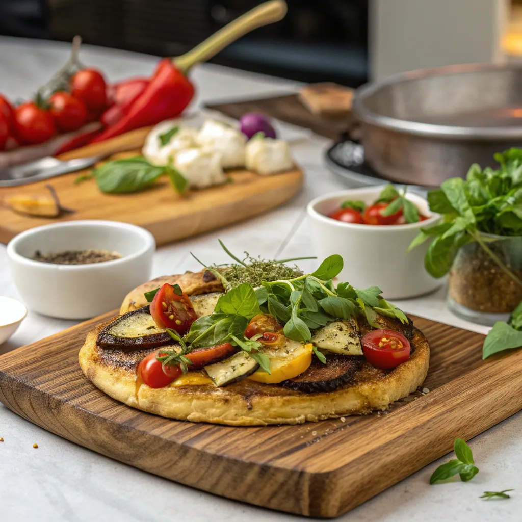 A delicious vegetarian dish prepared in a masterclass